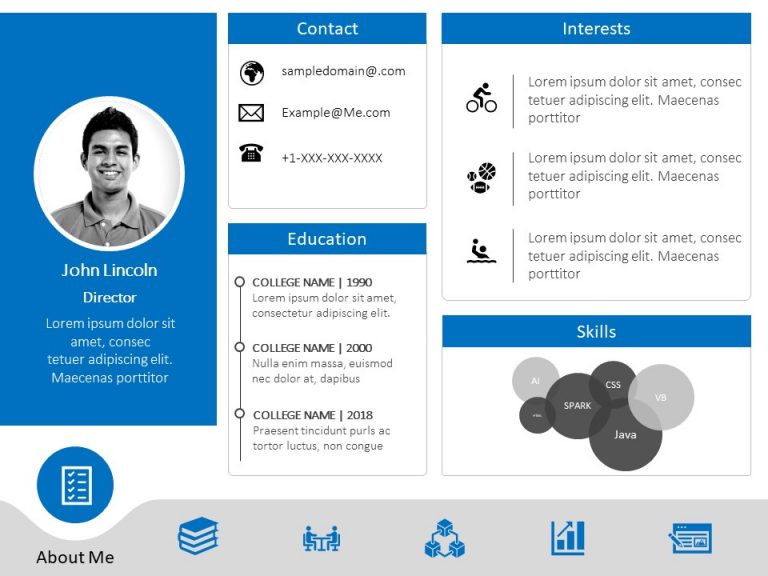 Detail Cv In Powerpoint Template Nomer 8