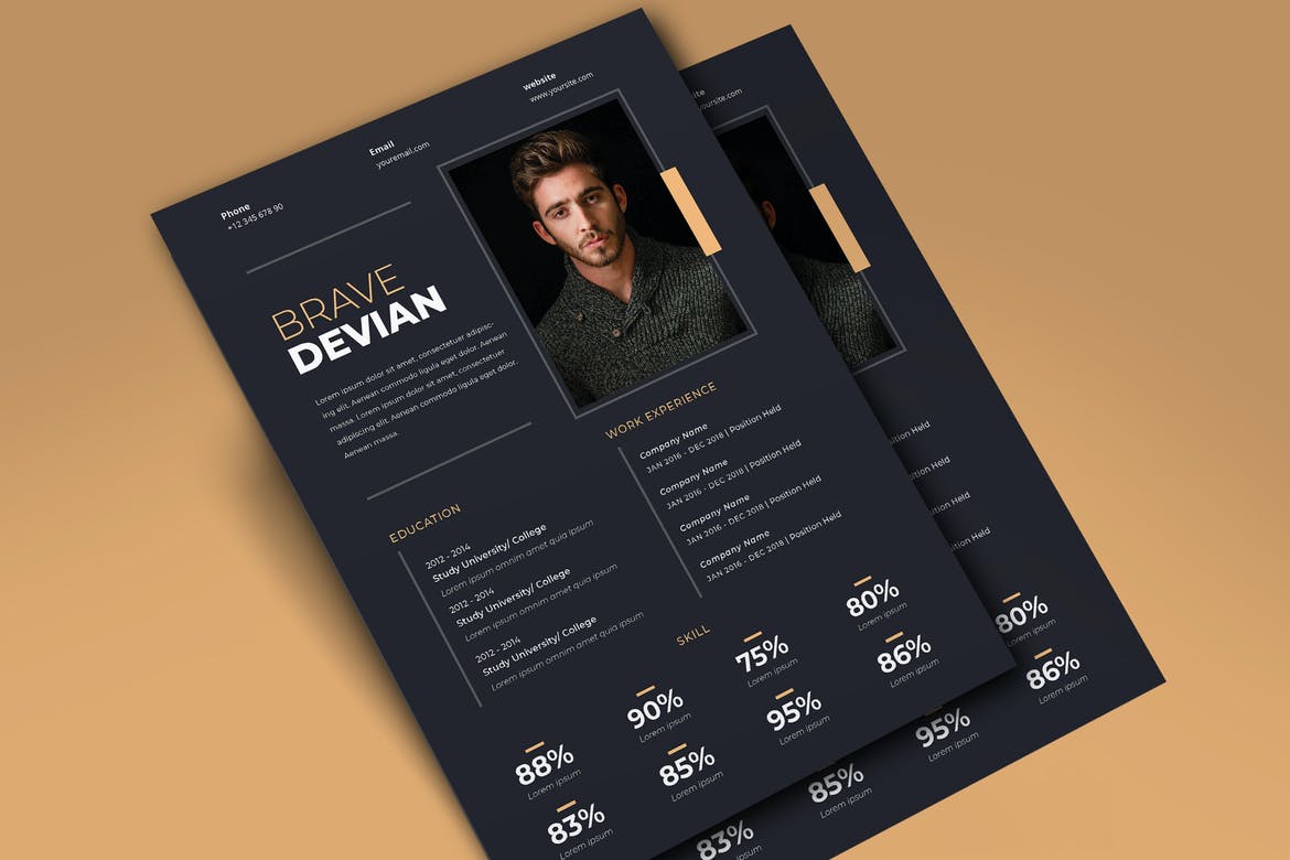 Detail Cv Indesign Template Free Nomer 16