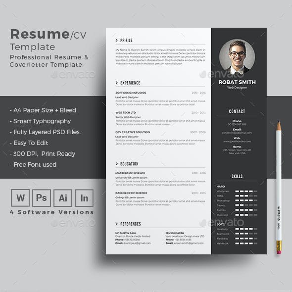 Detail Cv Indesign Template Free Nomer 3