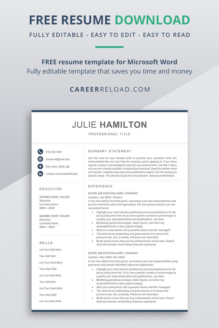 Detail Cv Layout Template Free Download Nomer 30