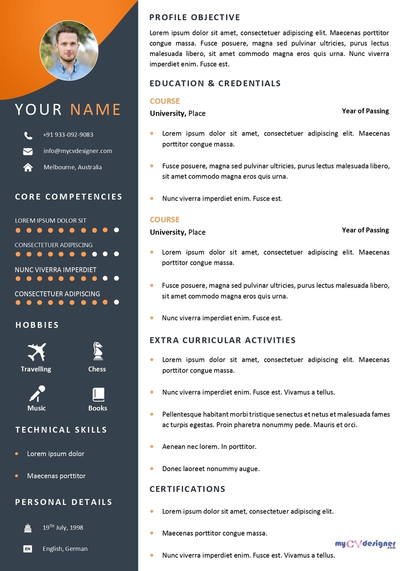 Detail Cv Layout Template Free Download Nomer 35