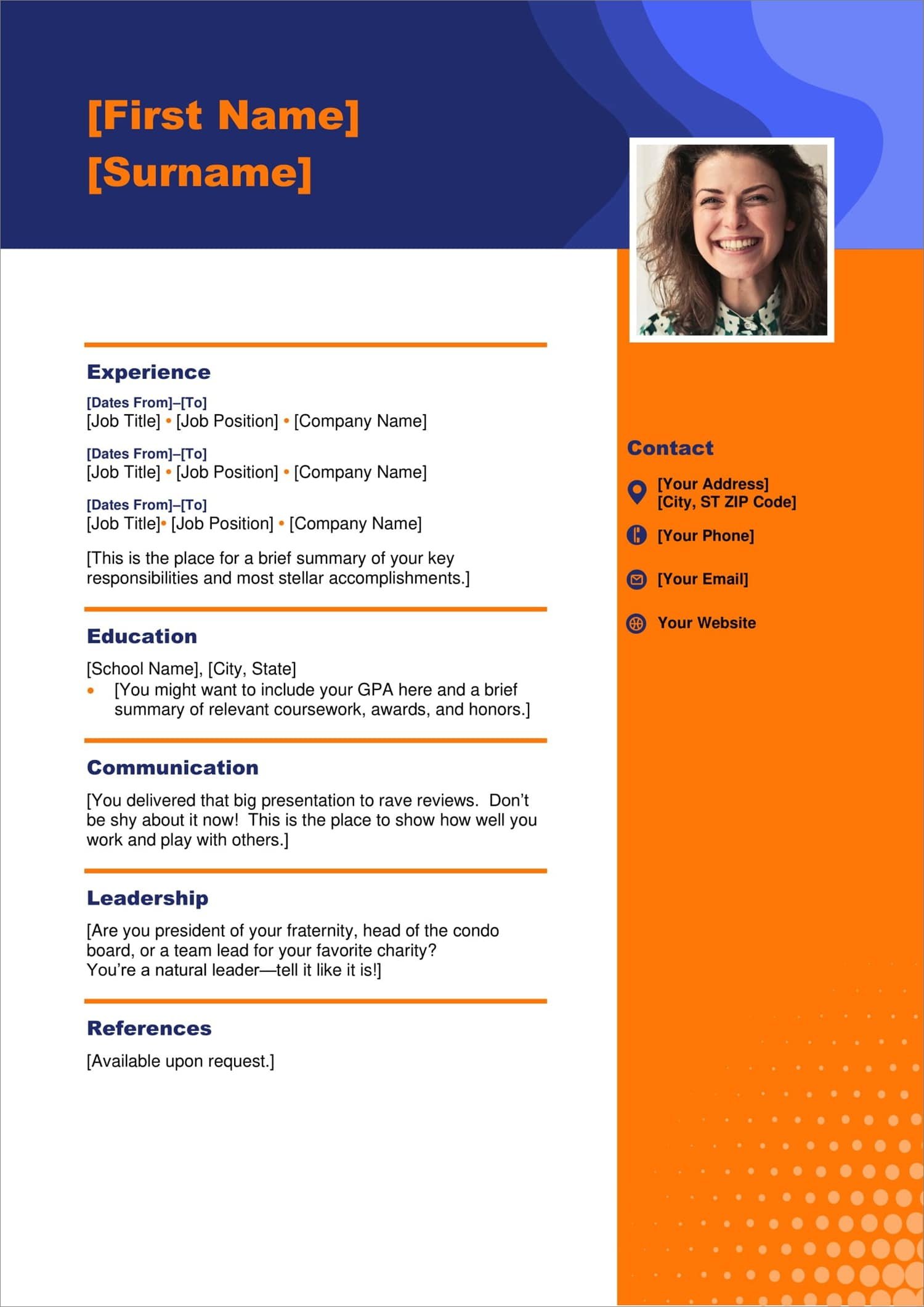 Detail Cv Layout Template Free Download Nomer 43