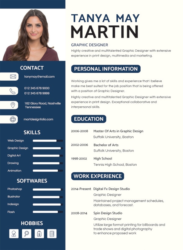 Detail Cv Layout Template Free Download Nomer 47