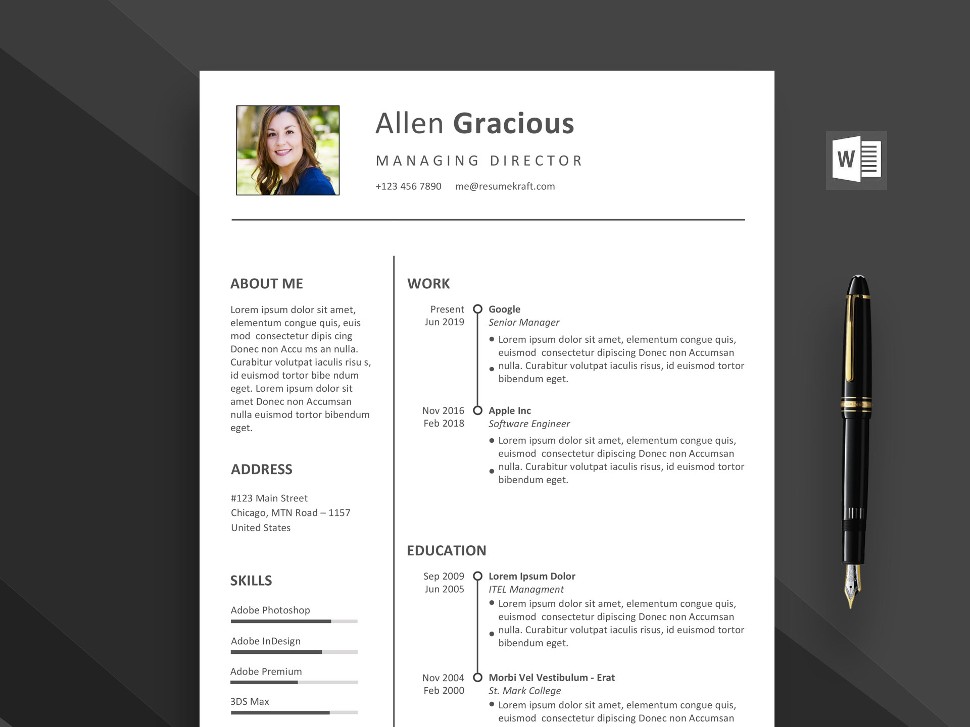 Detail Cv Layout Template Free Download Nomer 50