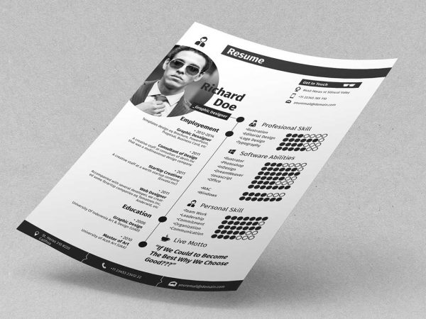 Detail Cv Psd Template Download Nomer 8