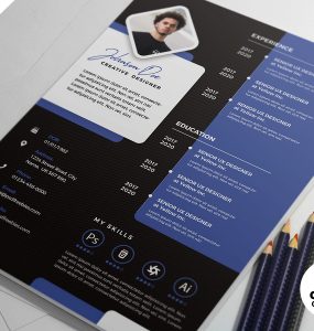 Detail Cv Psd Template Download Nomer 10