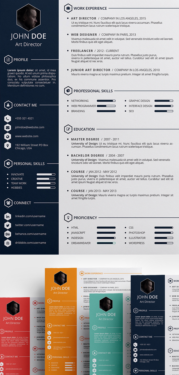 Detail Cv Psd Template Download Nomer 16