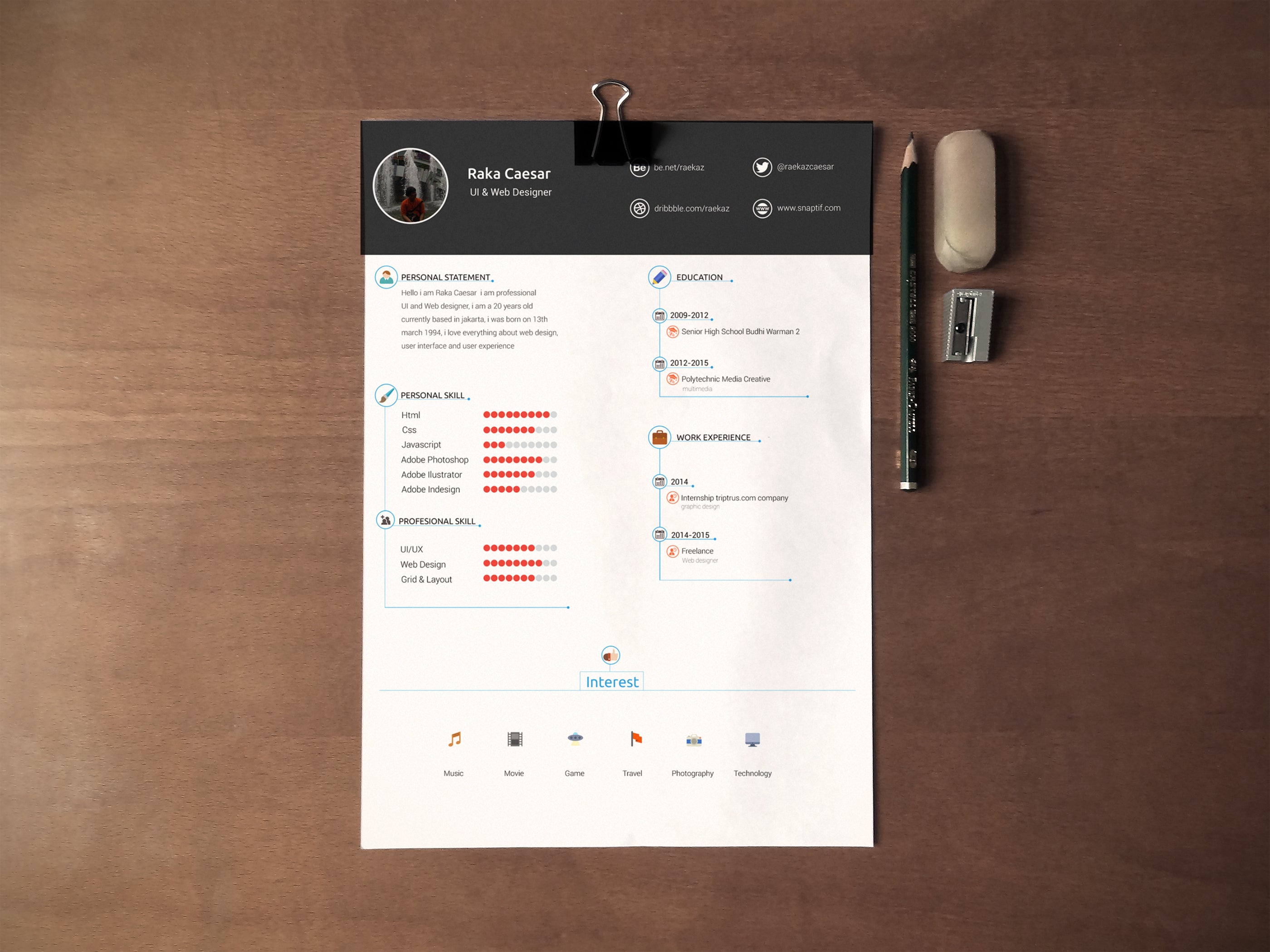 Detail Cv Psd Template Download Nomer 18