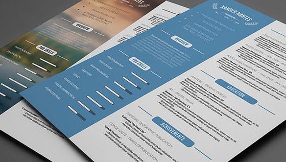 Detail Cv Psd Template Download Nomer 32