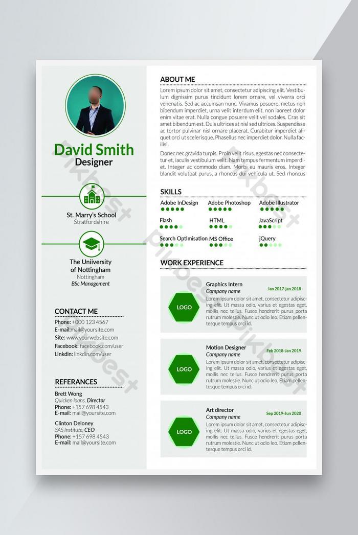 Detail Cv Psd Template Download Nomer 49