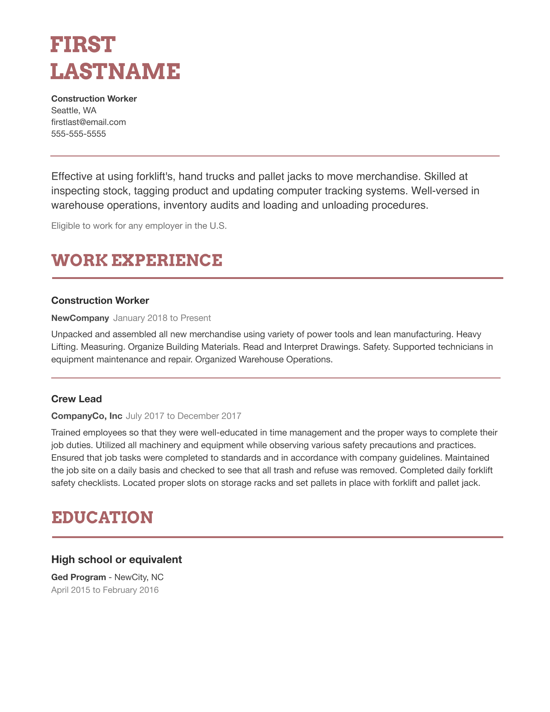 Detail Cv Resume Template Nomer 23