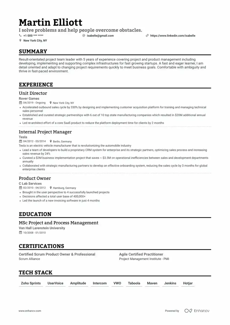 Detail Cv Resume Template Nomer 37