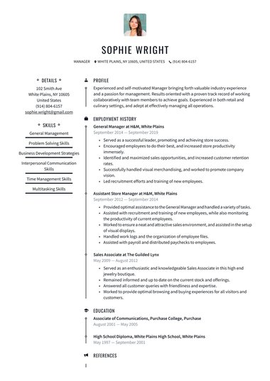 Detail Cv Resume Template Nomer 42