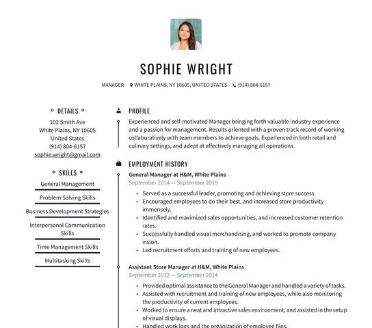 Detail Cv Resume Template Nomer 49