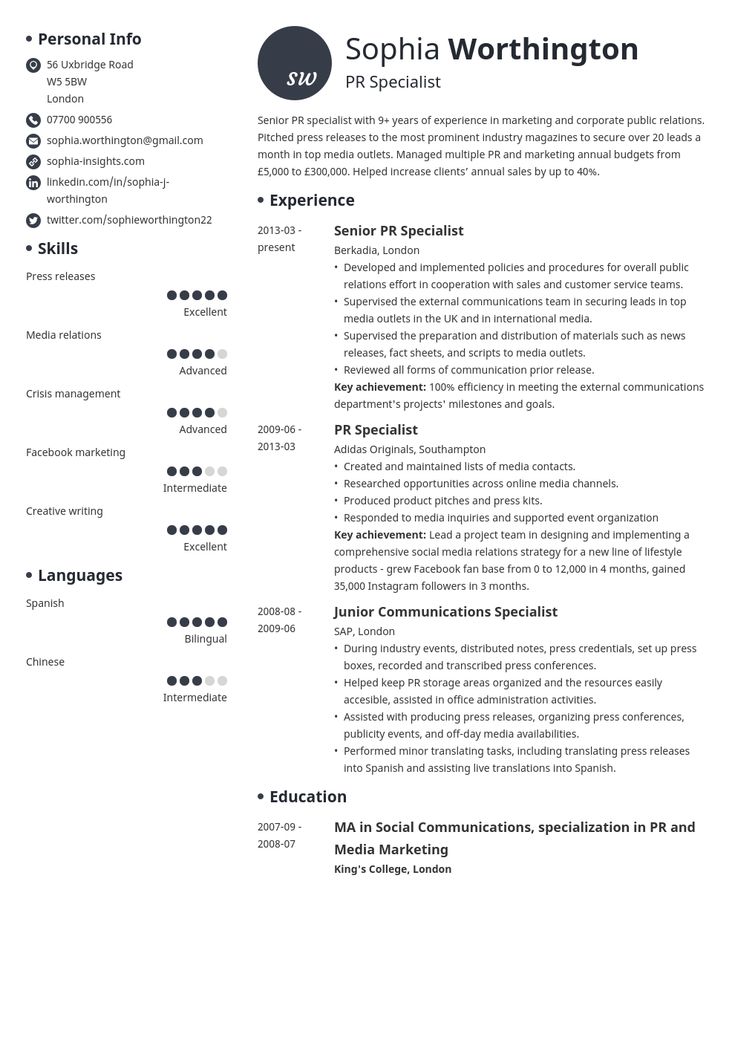 Detail Cv Skills Template Nomer 11