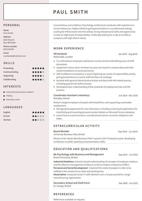 Detail Cv Skills Template Nomer 20