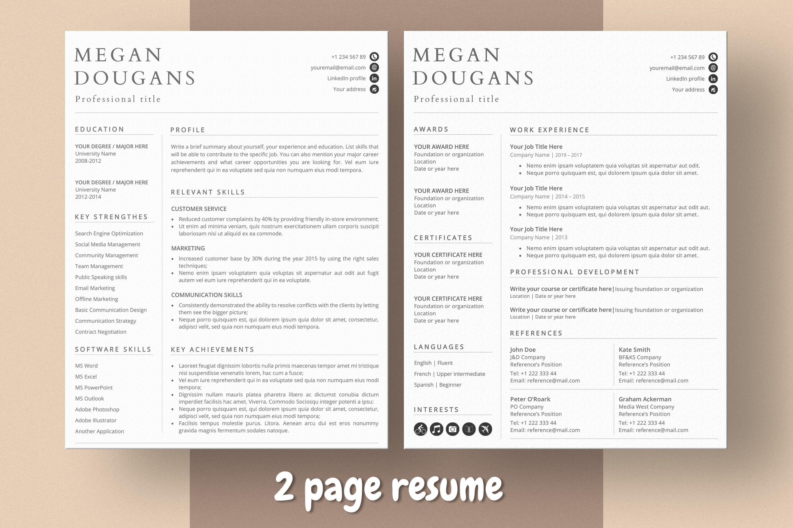 Detail Cv Skills Template Nomer 34