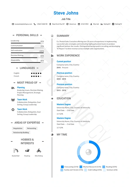 Detail Cv Skills Template Nomer 44