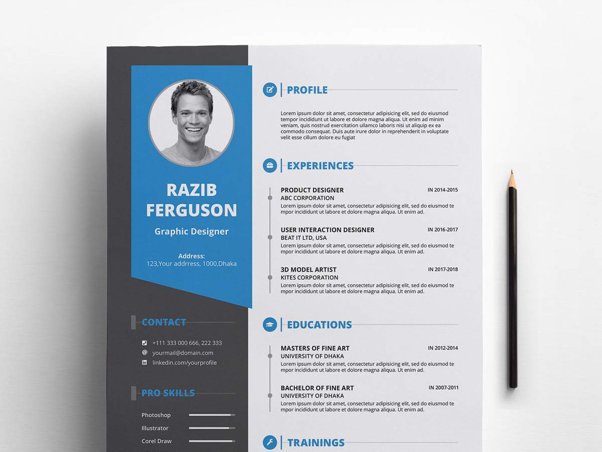 Detail Cv Template 2020 Free Nomer 3