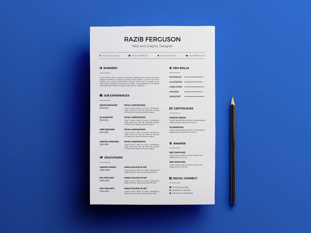 Detail Cv Template 2020 Free Nomer 28