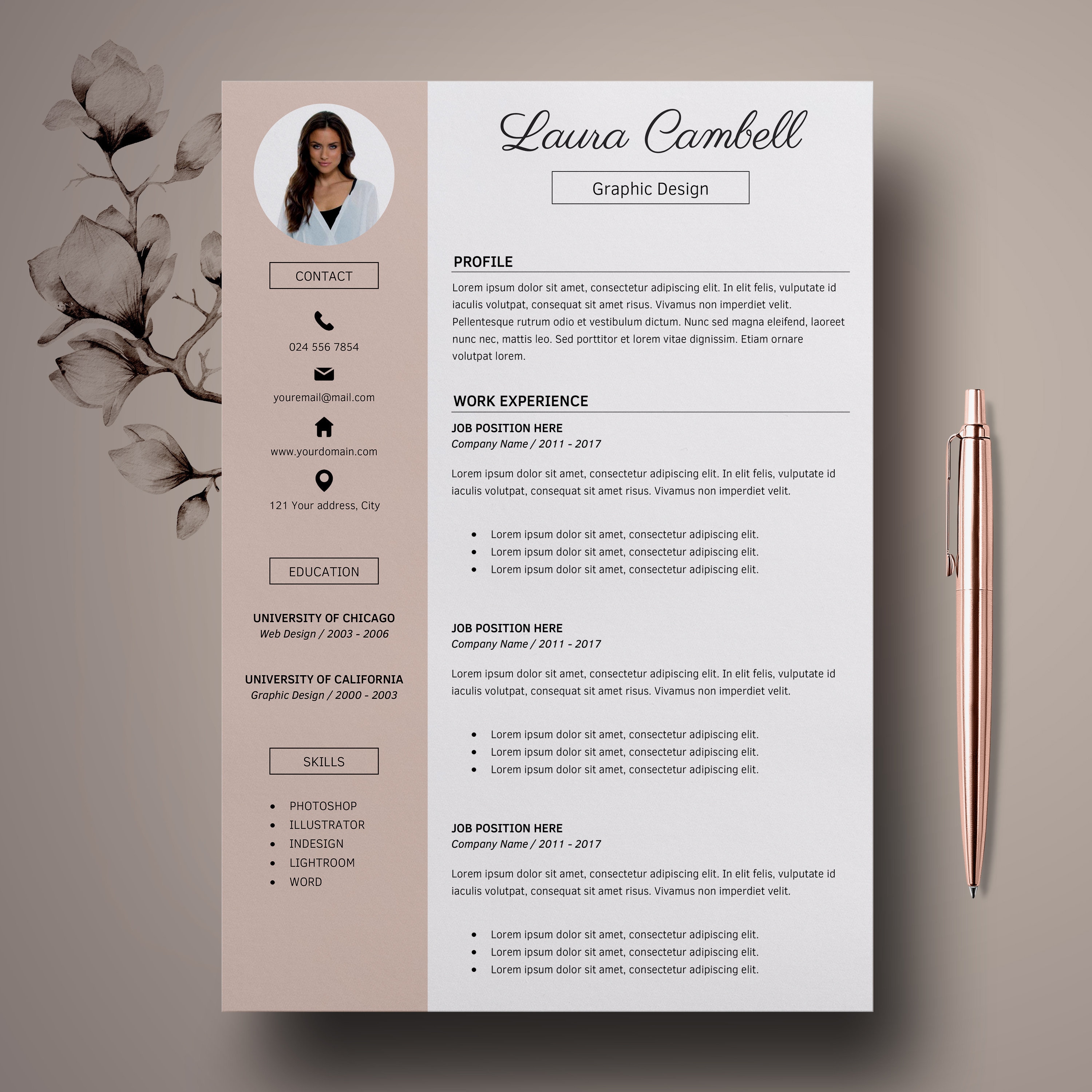 Detail Cv Template Design Nomer 15