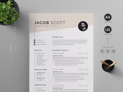 Detail Cv Template Design Nomer 3