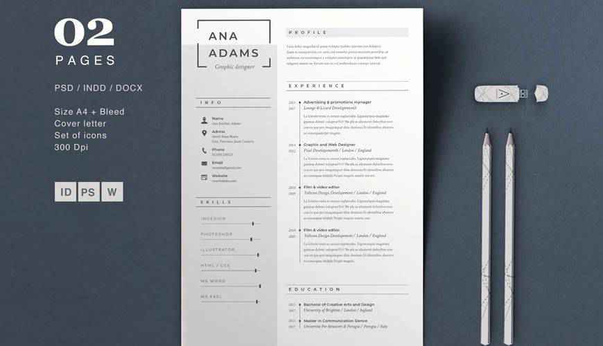 Detail Cv Template Design Nomer 22