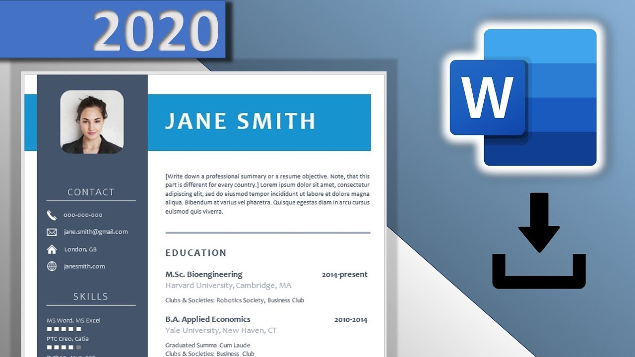 Detail Cv Template Design Nomer 26