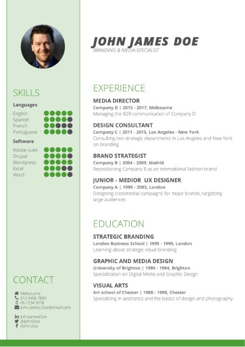 Detail Cv Template Design Nomer 29