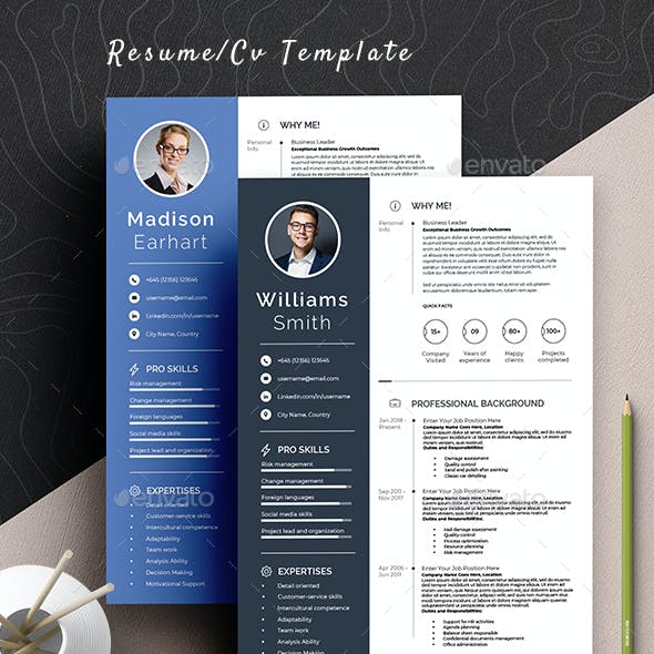 Detail Cv Template Design Nomer 35