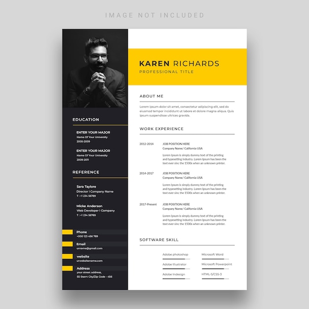 Detail Cv Template Design Nomer 36