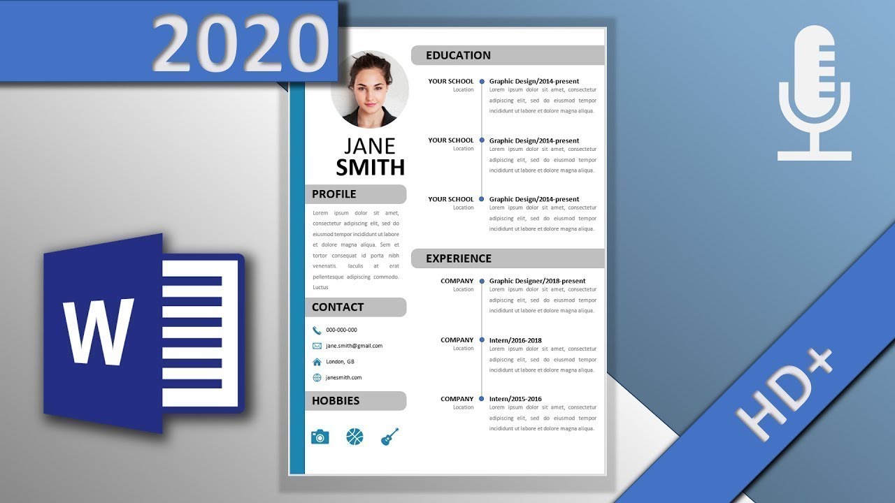 Detail Cv Template Design Nomer 40