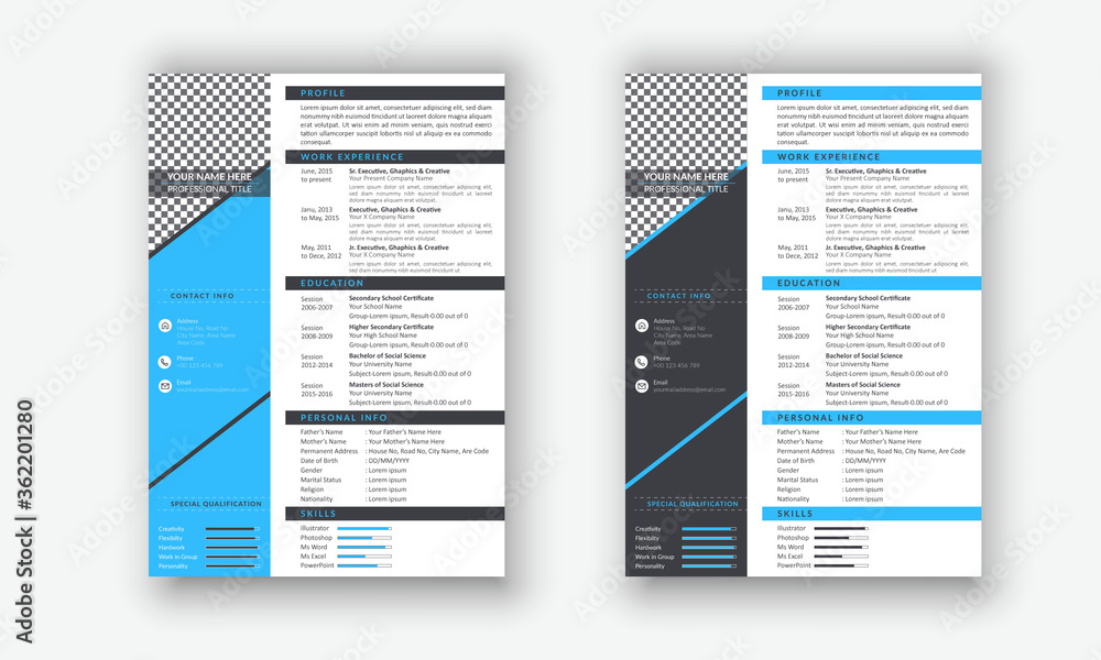 Detail Cv Template Design Nomer 45