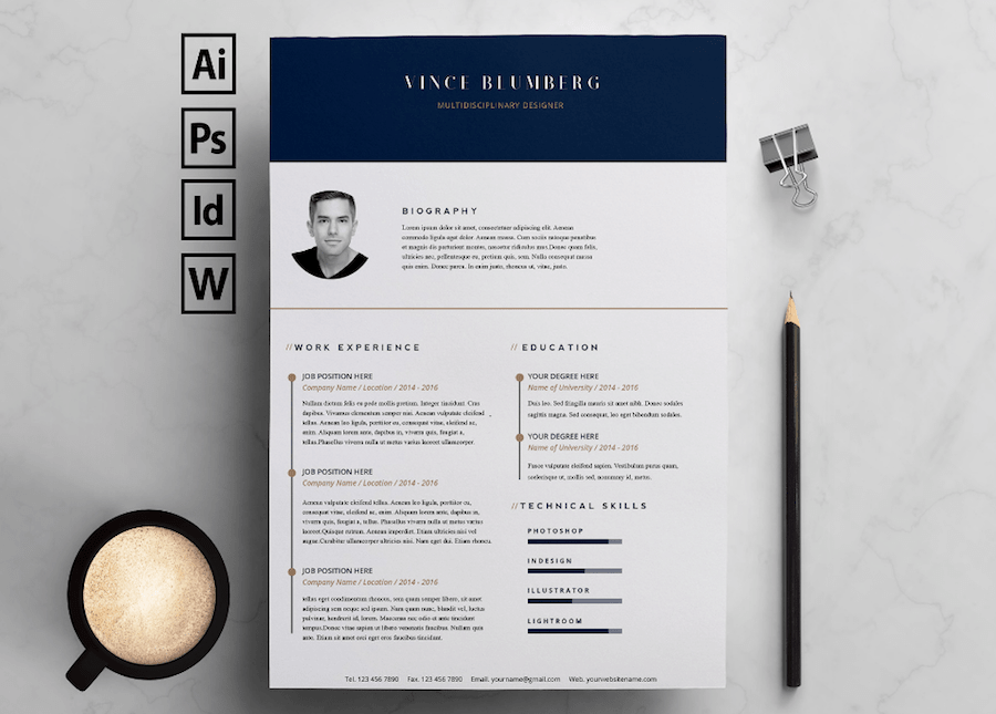 Detail Cv Template Design Nomer 47