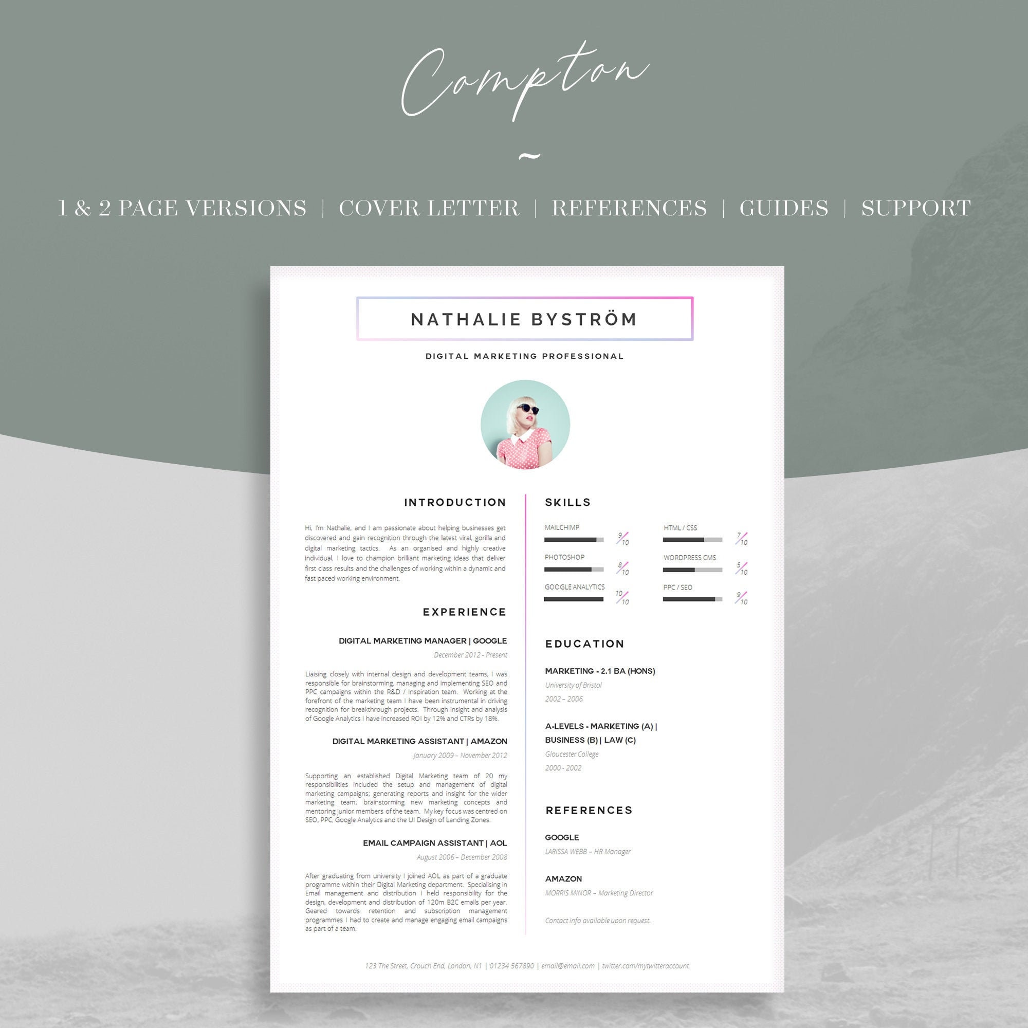 Detail Cv Template Design Nomer 50