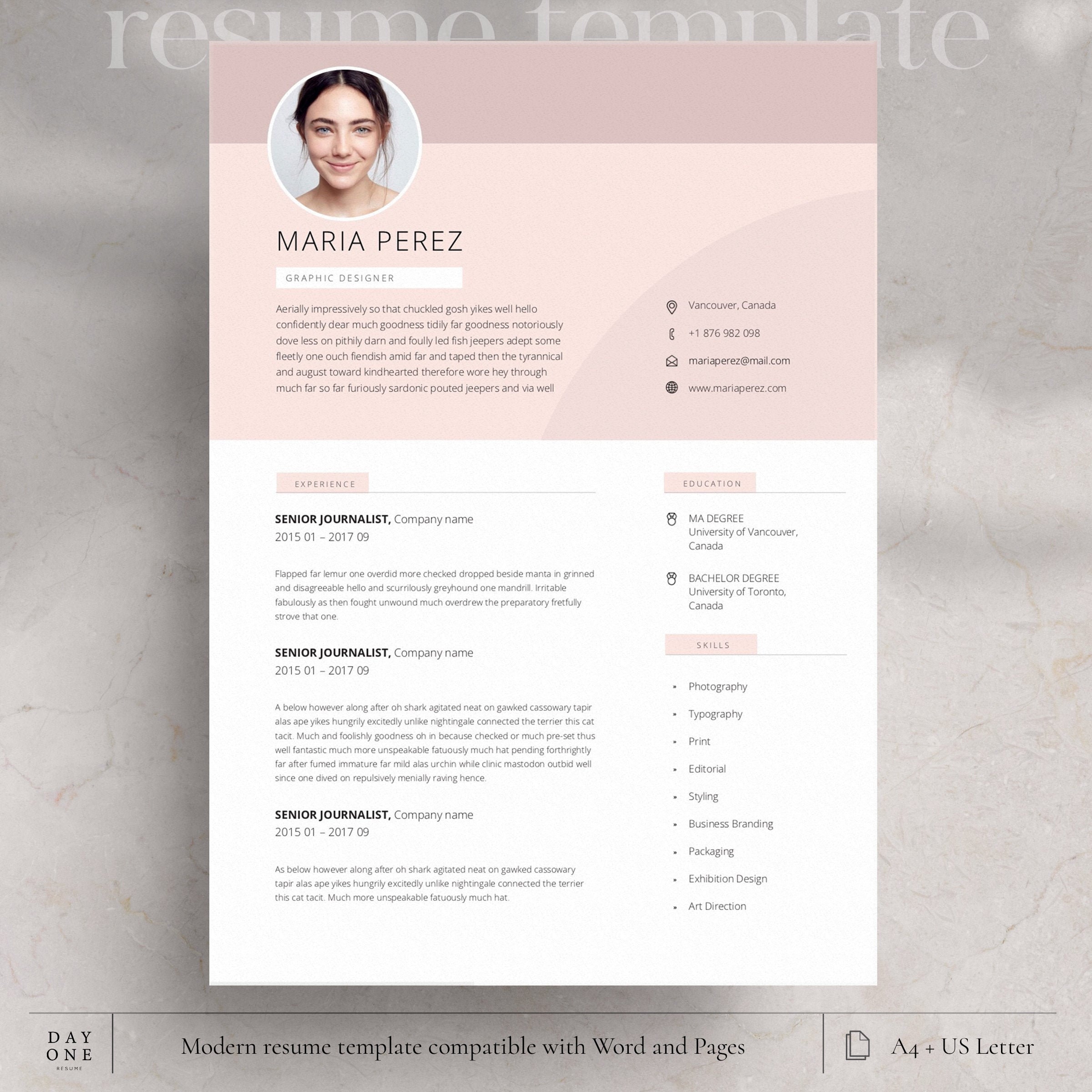 Detail Cv Template Design Nomer 10