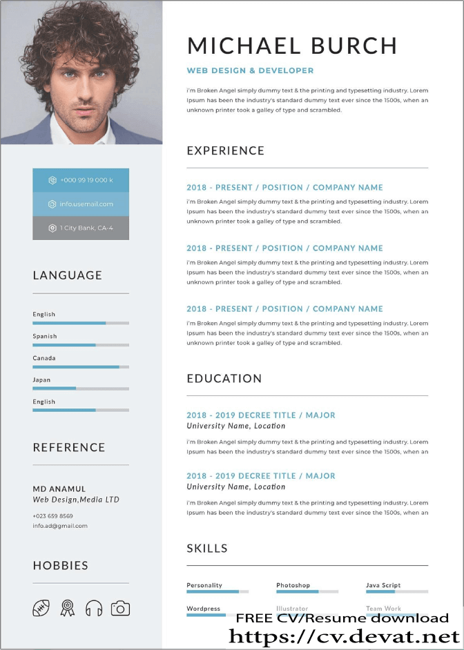 Detail Cv Template Doc Nomer 43