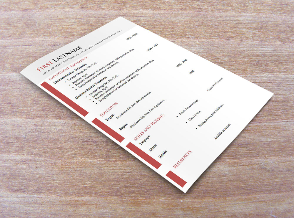 Detail Cv Template Doc Nomer 56