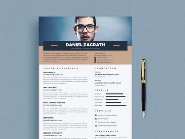 Detail Cv Template Doc Free Nomer 38