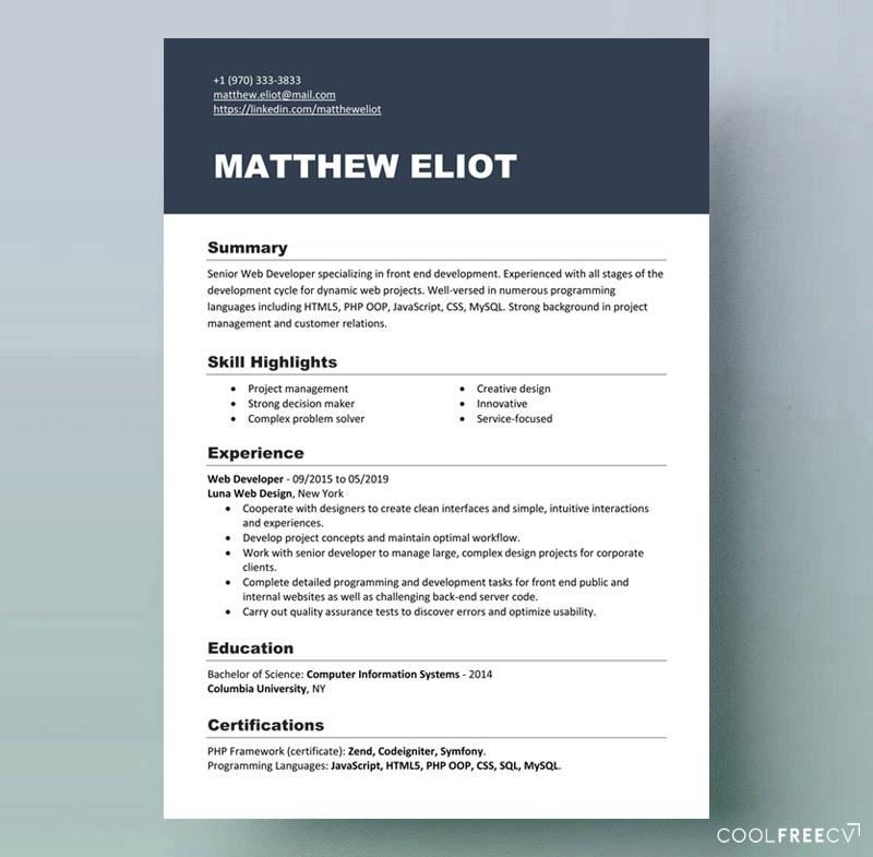 Detail Cv Template Doc Free Nomer 39