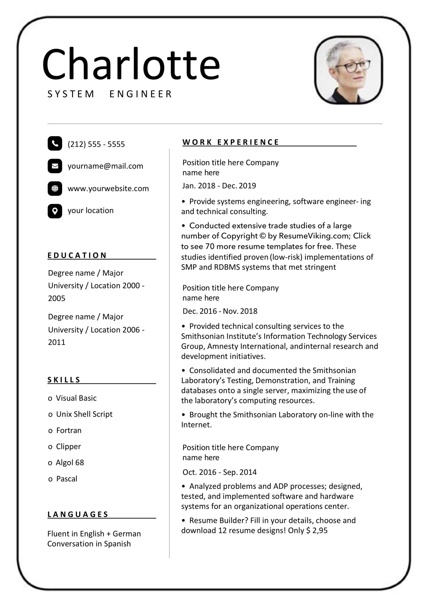 Detail Cv Template Docx Nomer 15