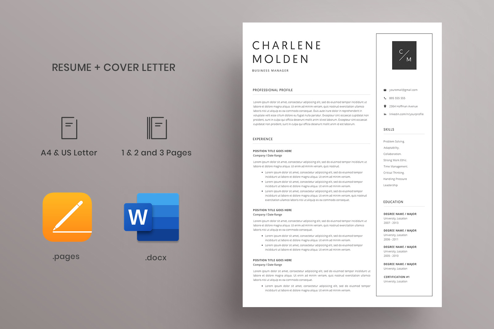 Detail Cv Template Docx Nomer 31
