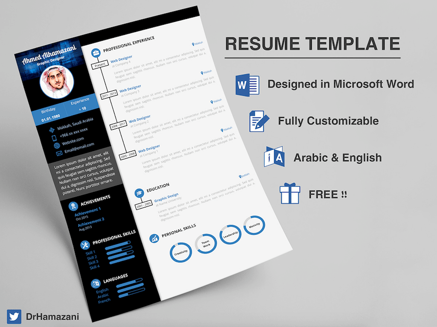 Detail Cv Template Docx Nomer 36