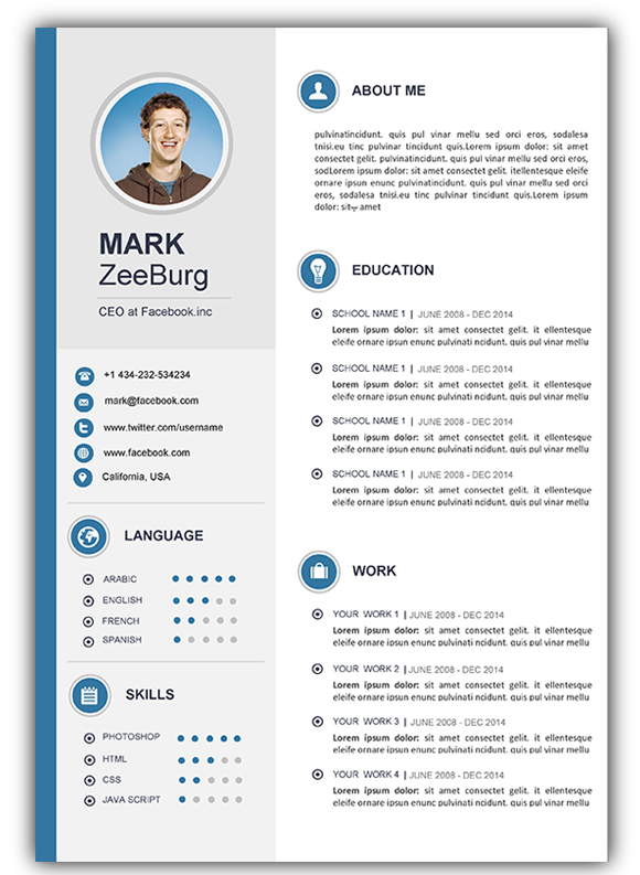 Detail Cv Template Docx Nomer 39