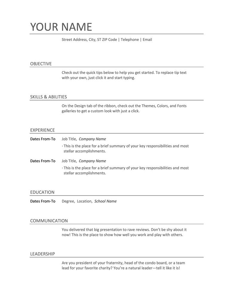 Detail Cv Template Docx Nomer 44