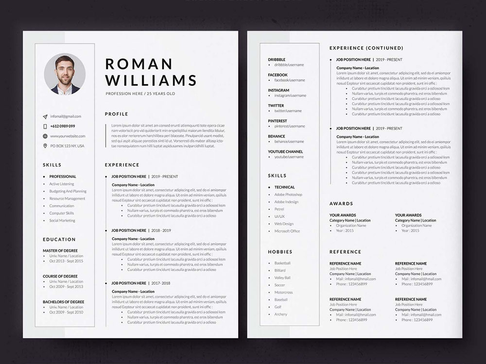 Detail Cv Template Docx Nomer 48