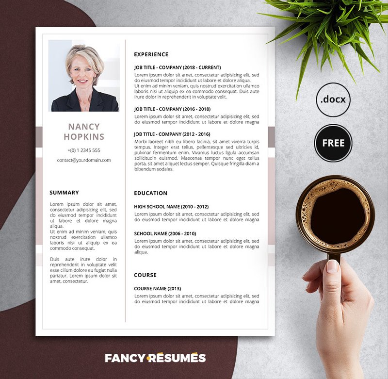 Detail Cv Template Docx Nomer 51