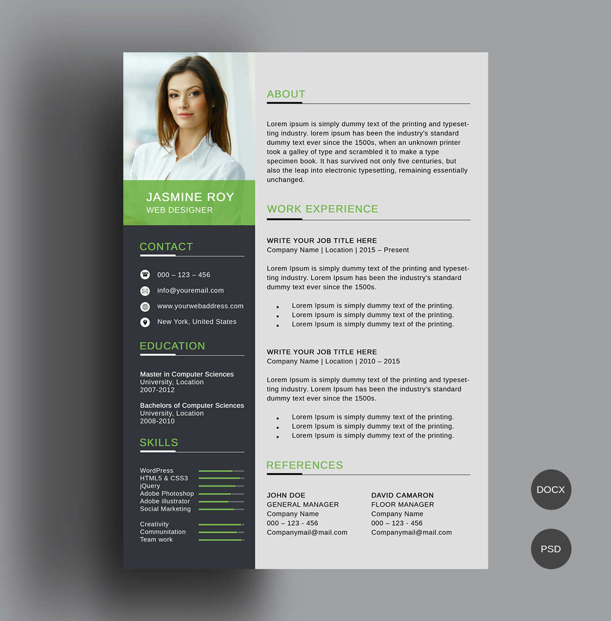 Detail Cv Template Docx Nomer 7