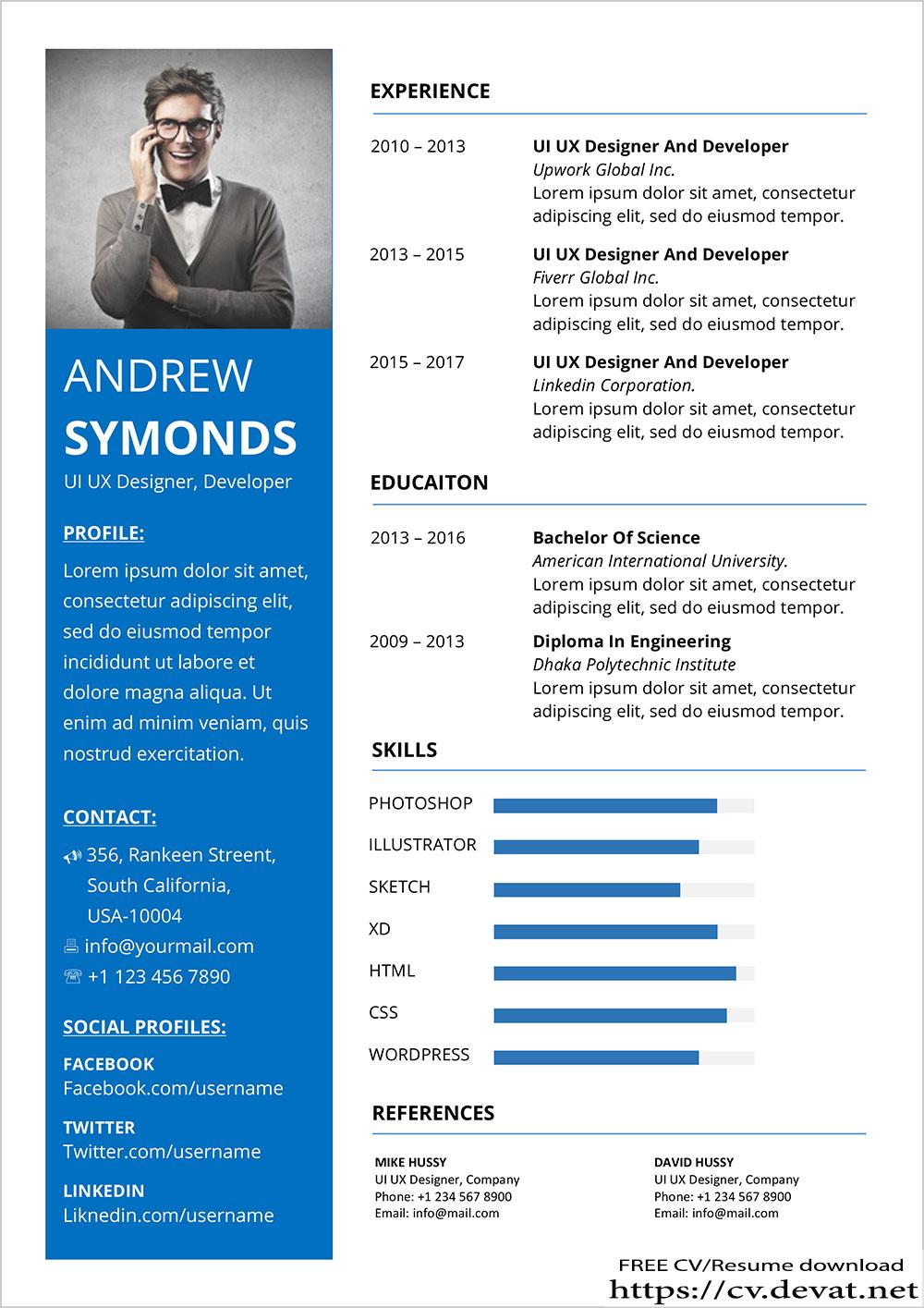 Detail Cv Template Docx Nomer 9