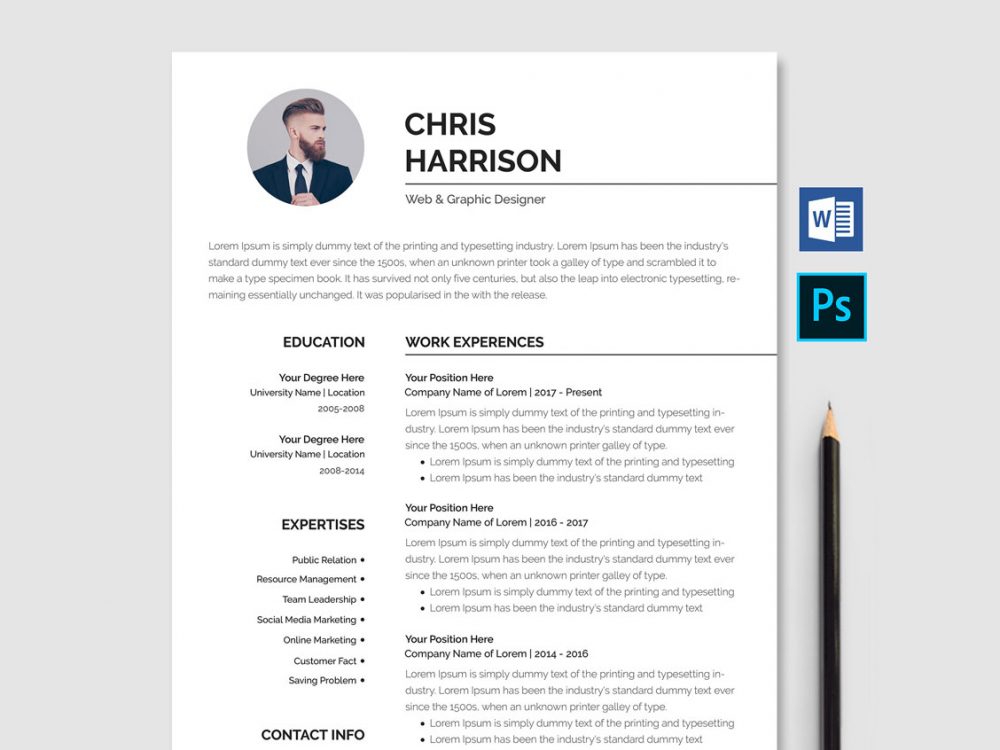 Detail Cv Template Download Nomer 5